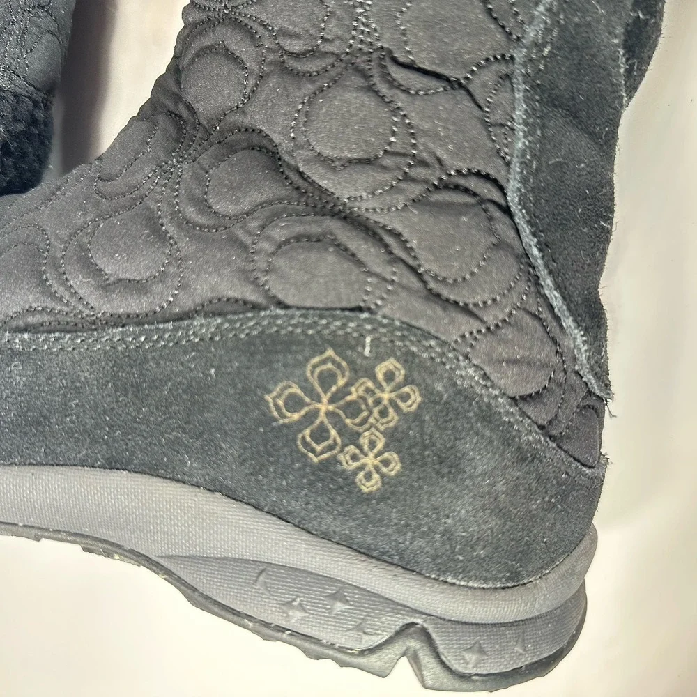 Salomon Quilted Waterproof Insulated Winter‎ Boots Womens Black Side Zip Outdoor